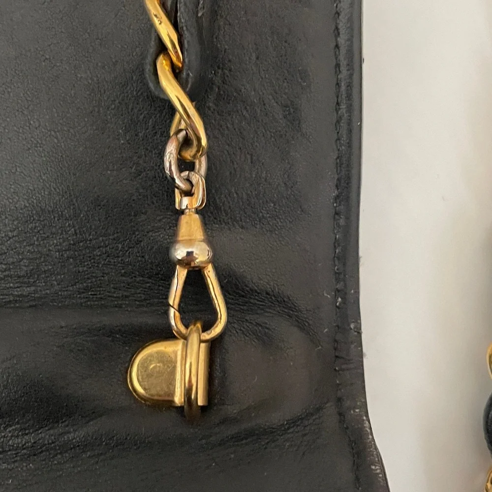 CHANEL Black Quilted Lambskin Crossbody Bag with Gold CC Turnlock